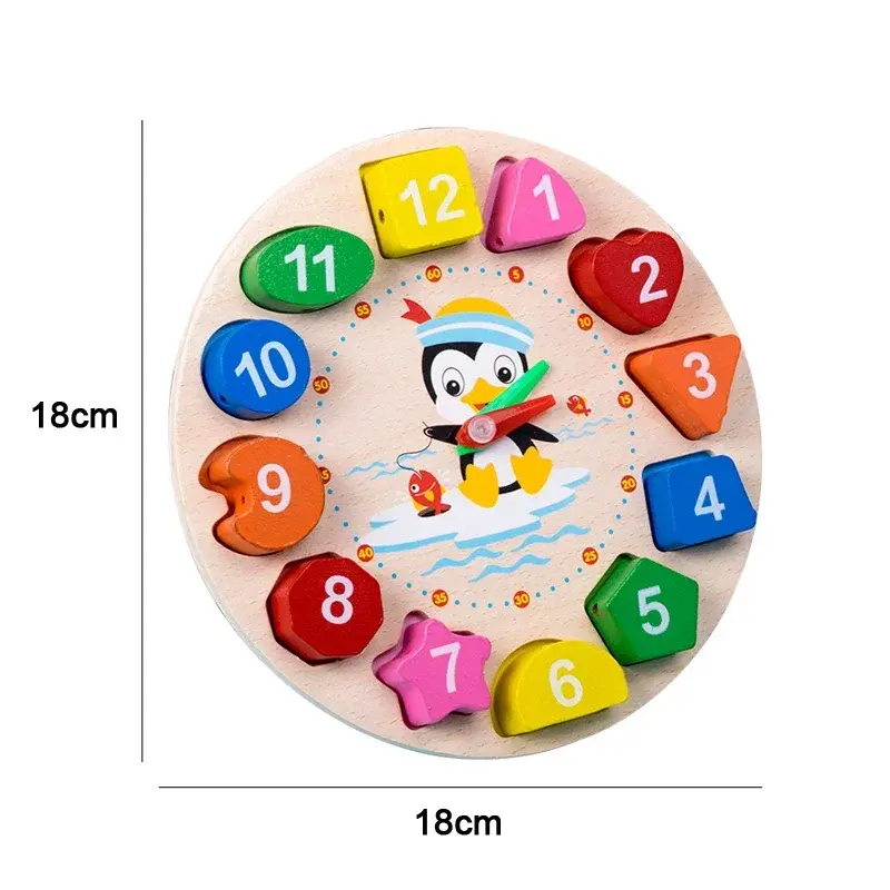 Juguete educativo Montessori en 3D para bebé, bloques de madera coloridos para aprendizaje infantil, regalo de Navidad