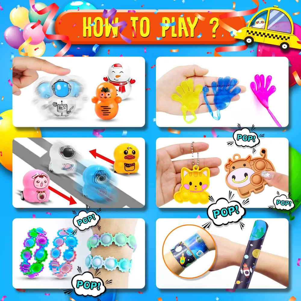 Fidget Toys Pack Stuffers for Party Favors Autism Sensory Toys Stress Autistic ADHD Anxiety Carnival Treasure Classroom Prizes