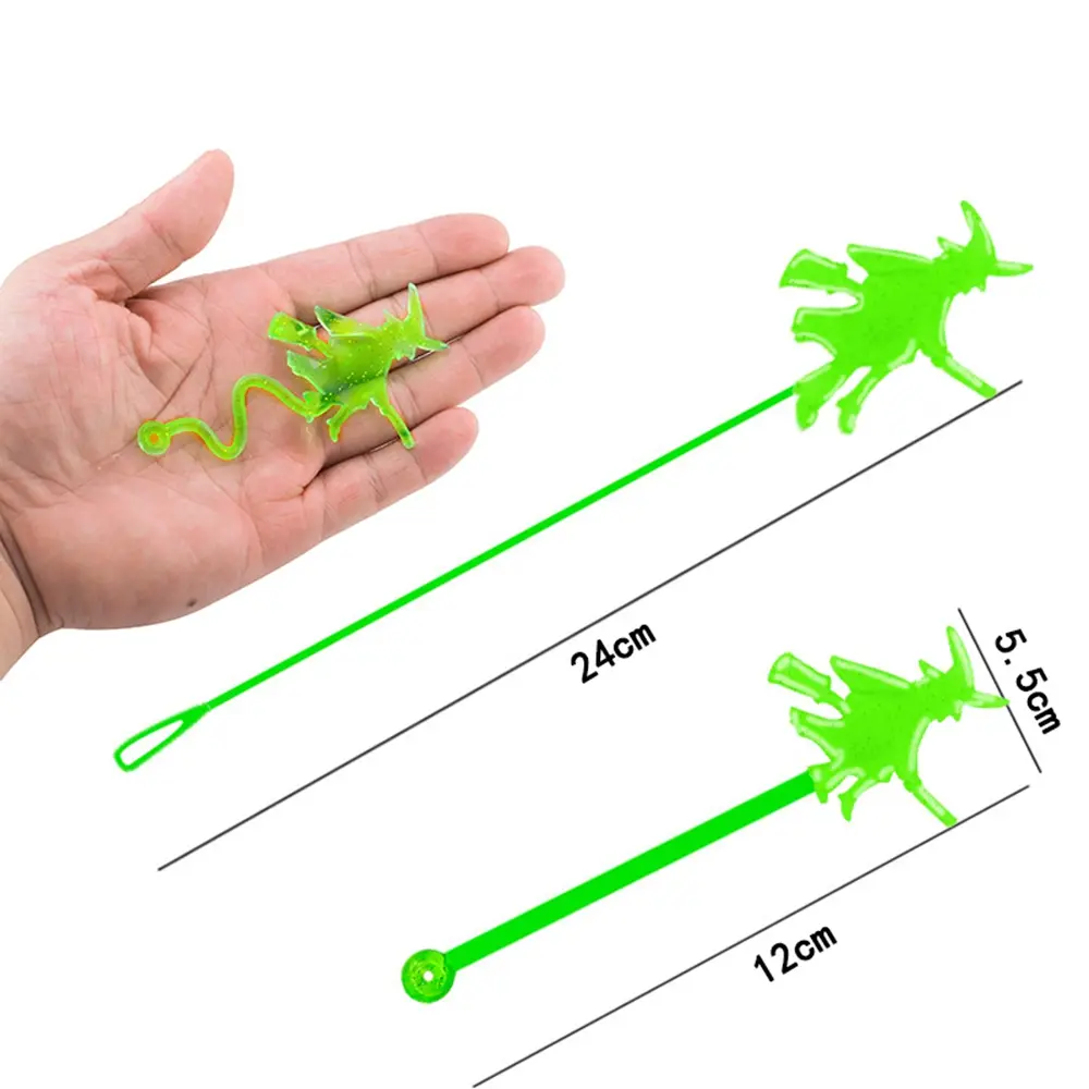 Halloween 12Pcs Pumpkin Ghost Skull Sticky Toy Set Flexible Stretchy Wall Tumbler Perfect for Birthday Party Favors