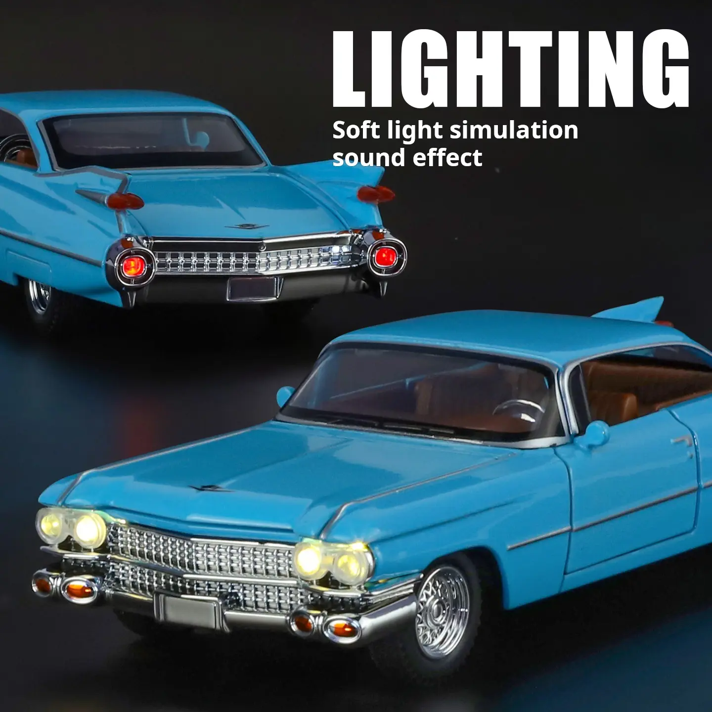 1:32 Cadi Coupe Vintage Cars Alloy Car Model Diecast Classics Adult Souvenir Gift Static Display Car Model Gift