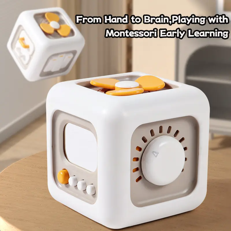Baby 6 in 1 Sensory Busy Board Game Toys Montessori Early Stage Hand Practice Skills Toys Placation Children Emotion Toys Gift