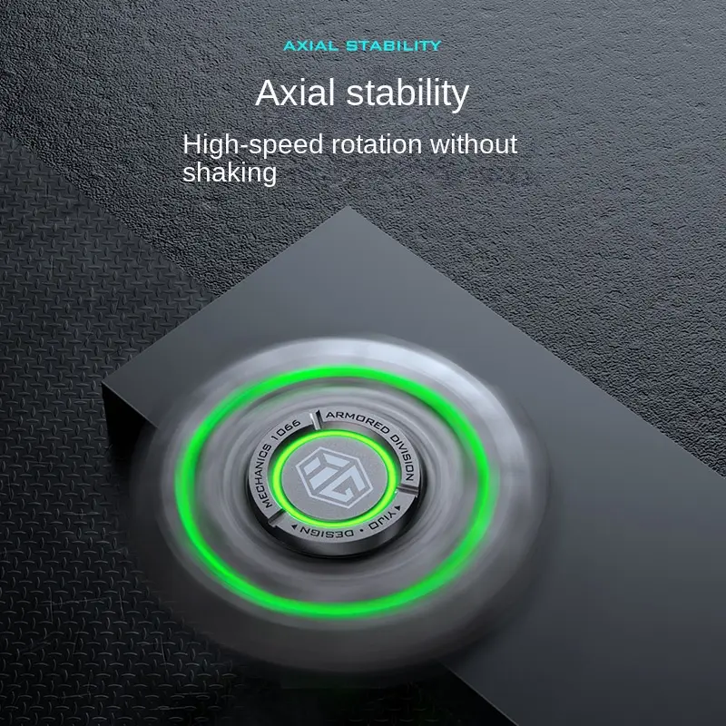Triangle Metal Alloy Luminous Gyroscope Intelligent Black Technology Fidget Spinner Hand Rotation Stress Relieving Toy Boy Adult
