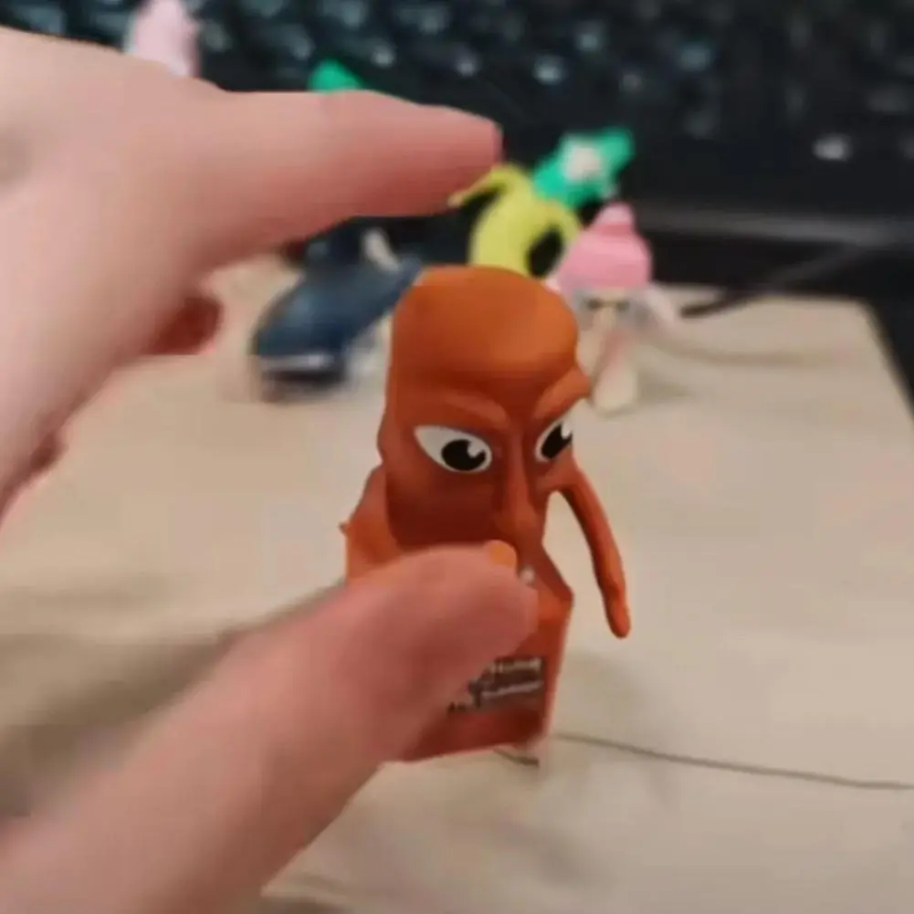 Tung Tung Tung Sahur Stickman Desktop Ornament Model Creative Quirky Press And Light Up Stress Relieving Toys Ornaments 2025 New