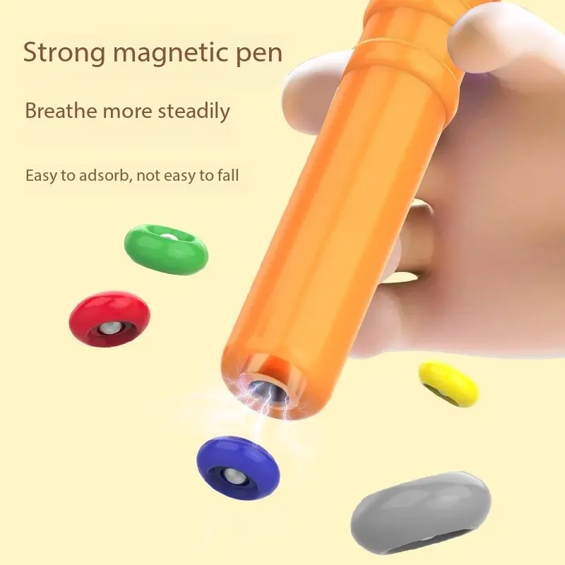 Magnetic Sorting Game Montessor Hands-On Learning Toys for Kid，Magnetic Color Number Maze Board Pen Moving Bead Games Fine Motor
