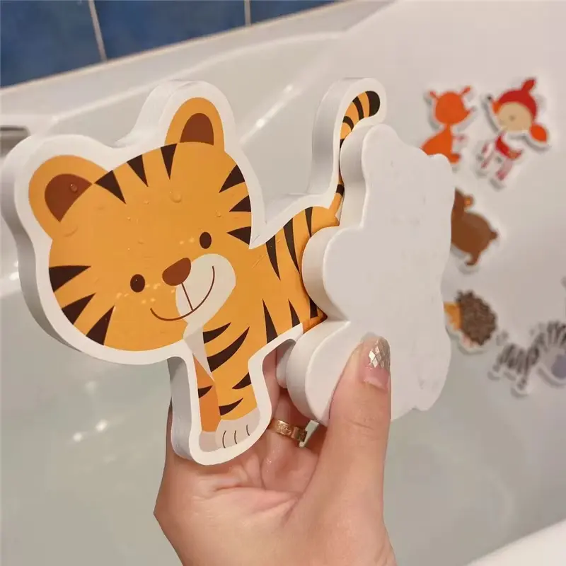 Baby Bath Toys for Kids Cute Duck Animal Traffic Cognitive Floating Toy Children Soft EVA Paste Bathroom Bathtub Water Play Toys
