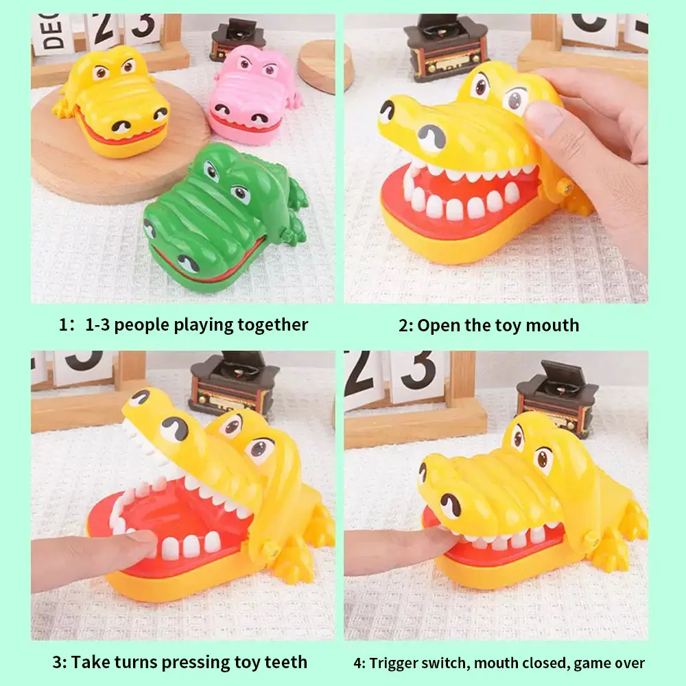 Bite Your Fingers, Crocodile Teeth - Tooth Extraction, Decompression and Prank Tool - Soft Rubber Teeth, Bite Hands Without Pain