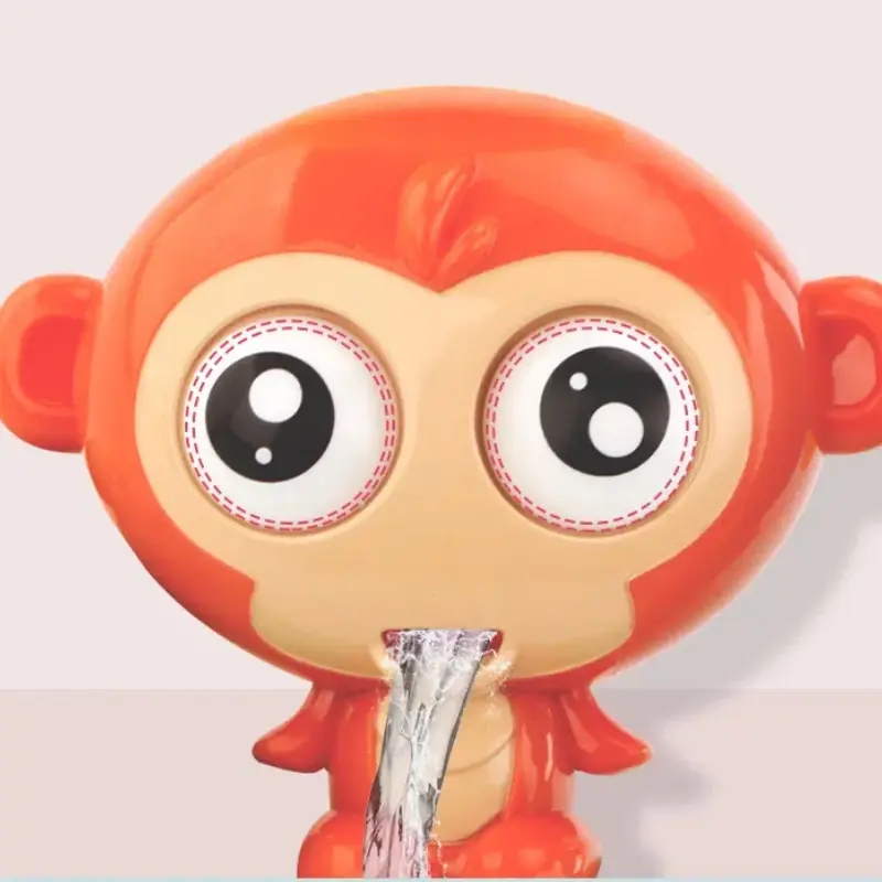Little monkey spinning music, spinning water wheel, baby bath toy, baby water spray, children's water play toy