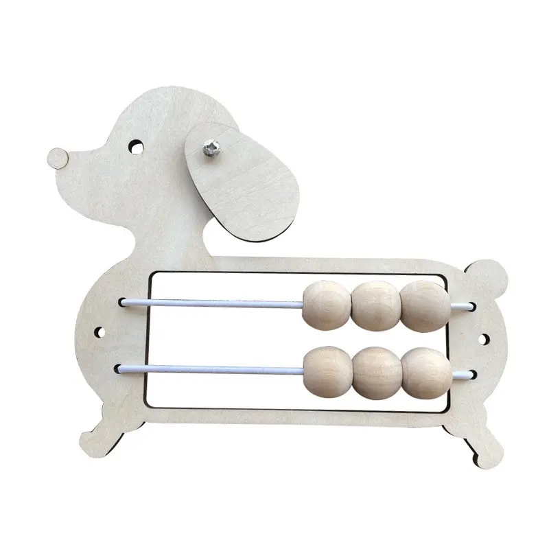 DIY Montessori Busy Board Montessori Accessories Paired Unlocking Turntable Zipper Shape Abacus Wooden Board Educational Toy