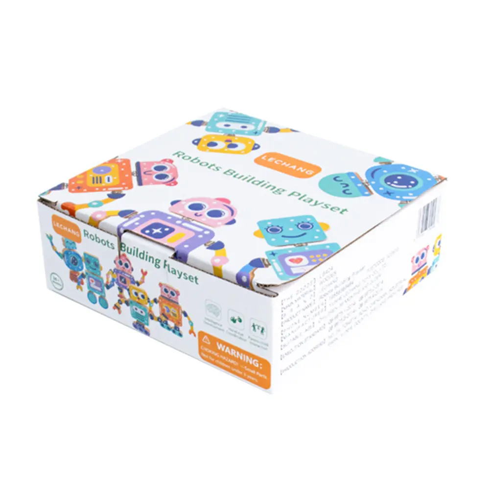 Wooden Robot Building Blocks Montessori Toys Educational Learning Toys Gift for 3 4 5 6 Years Toddlers Kids