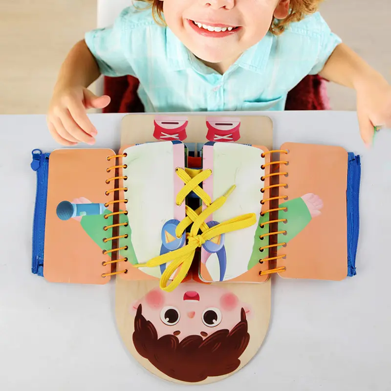 Kids Busy Book Montessori Toys Fine Motor Skills Training Button Zipper Early Education Games Toddlers Quiet Books Sensory Toys