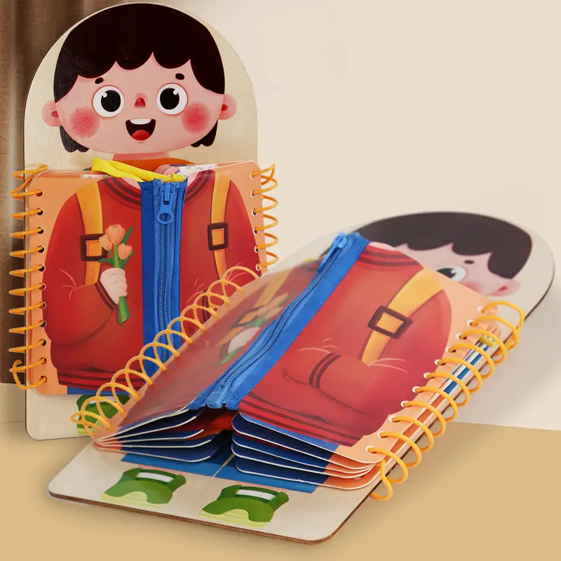 Kids Busy Book Montessori Toys Fine Motor Skills Training Button Zipper Early Education Games Toddlers Quiet Books Sensory Toys
