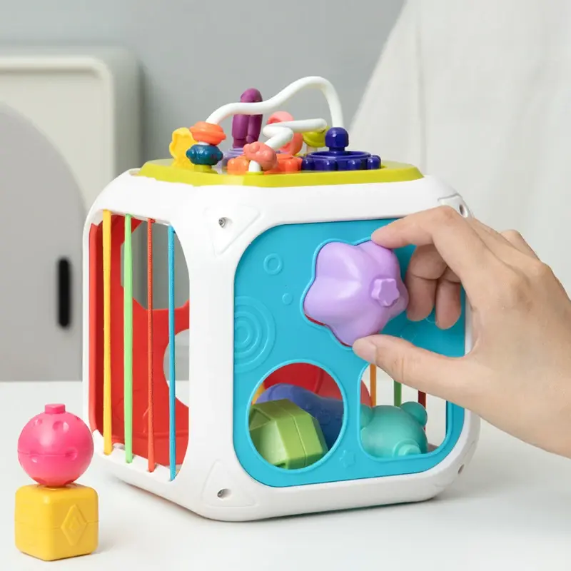 Montessori Baby Toys 0-12 Months Sensory Development Learning Educational Toys Colorful Blocks Sorting Game for Babies Infant