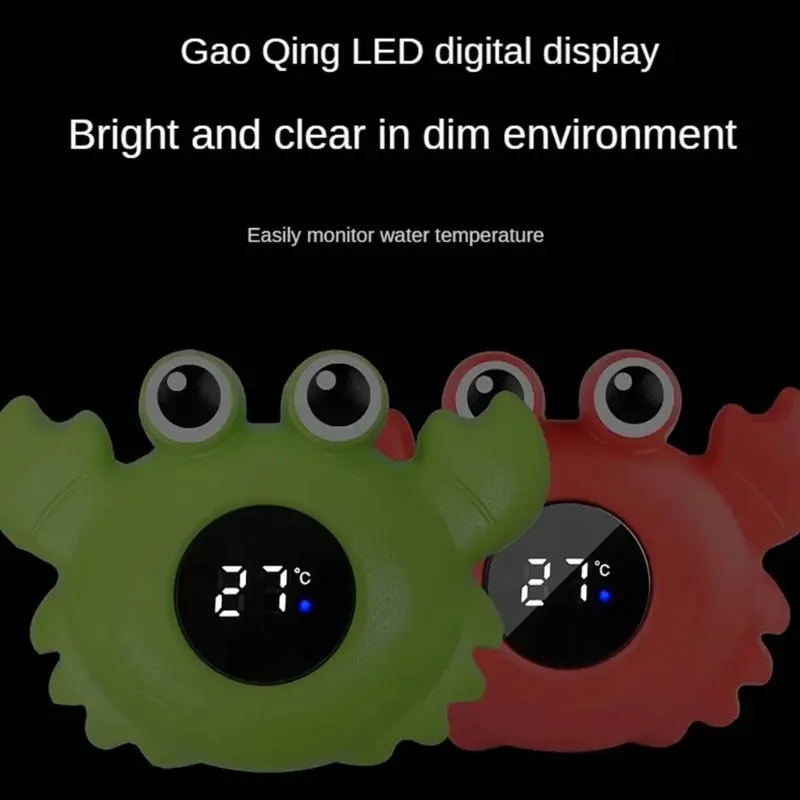 Baby Bath Thermometer Cartoon Digital LED Display Thermometer Water Temperature Meter Safety Bath Toy Floating Toy