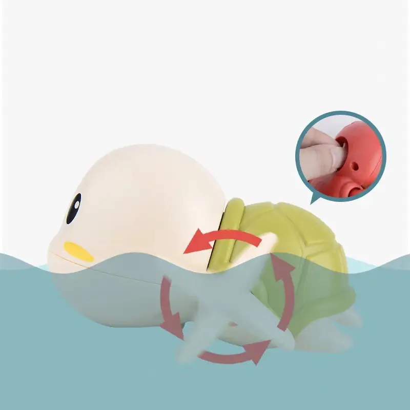 Baby bath toys for children water play small yellow duck swimming baby kids play with water duckling small turtle boys and girls