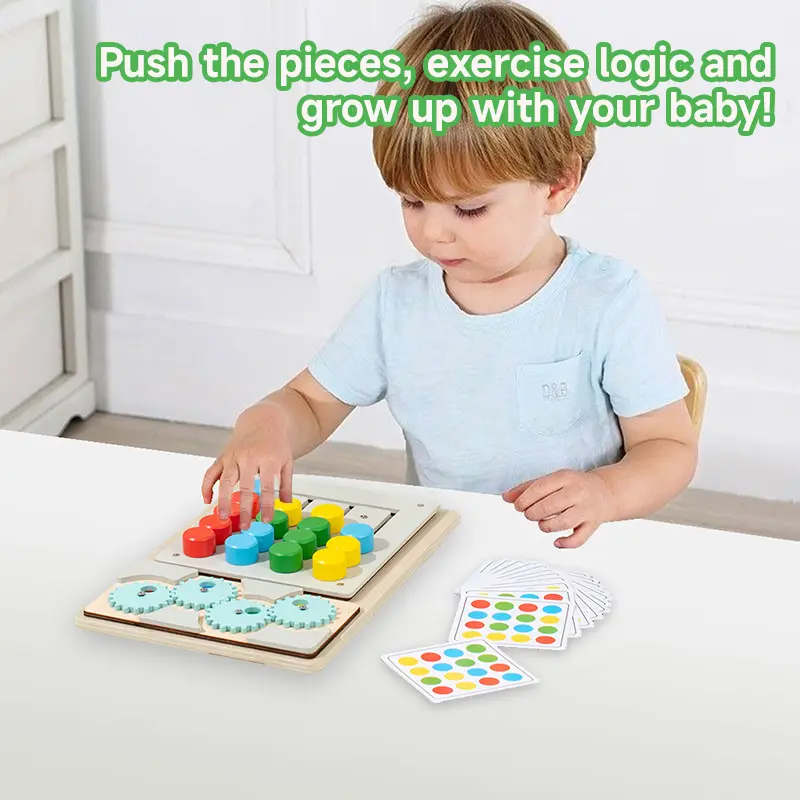 Montessori Wooden Toys Children Color Shape Matching Cognition Learning Game Toys Training Activity Hand-eye Coordination Toys
