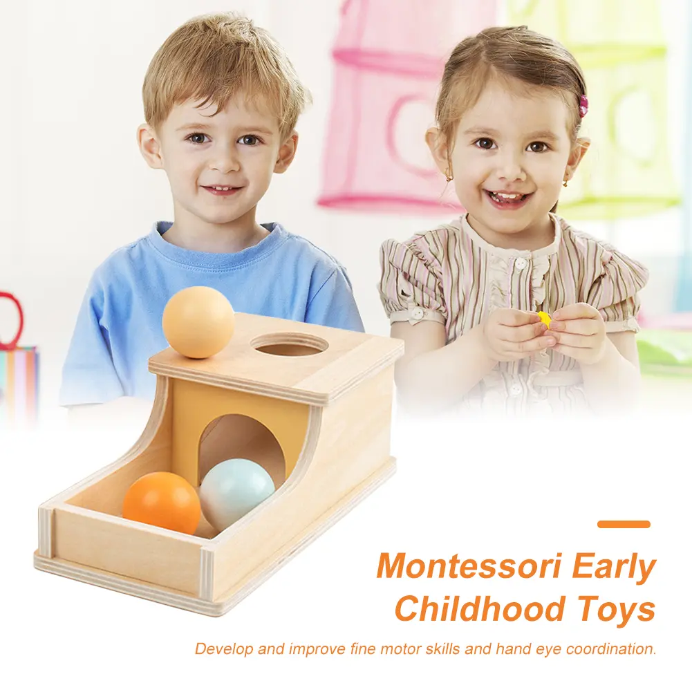 Wooden Object Target Box Montessori Matching Blocks Learning Early Educational Toys Puzzle Games for Toddler