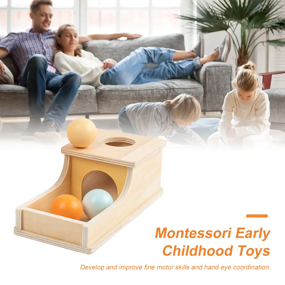 Wooden Object Target Box Montessori Matching Blocks Learning Early Educational Toys Puzzle Games for Toddler