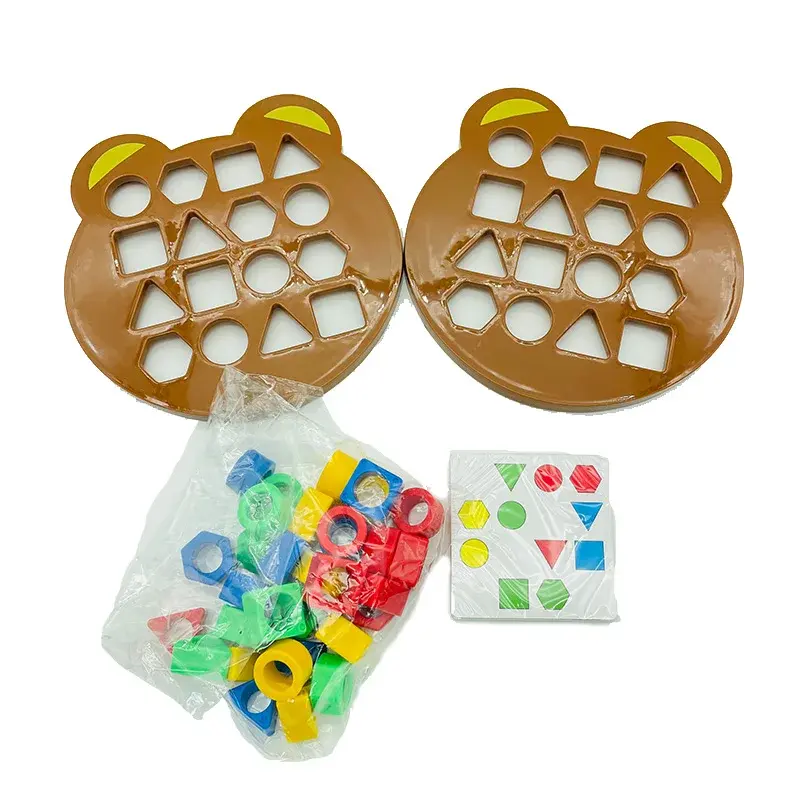 Children Matching Puzzle Toys Colors Geometric Shape Jigsaw Board Games Early Educational Interaction Toys For Kids Battle Games