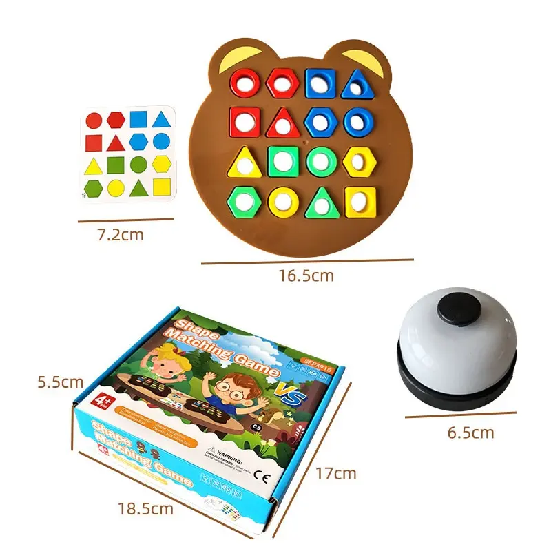 Children Matching Puzzle Toys Colors Geometric Shape Jigsaw Board Games Early Educational Interaction Toys For Kids Battle Games