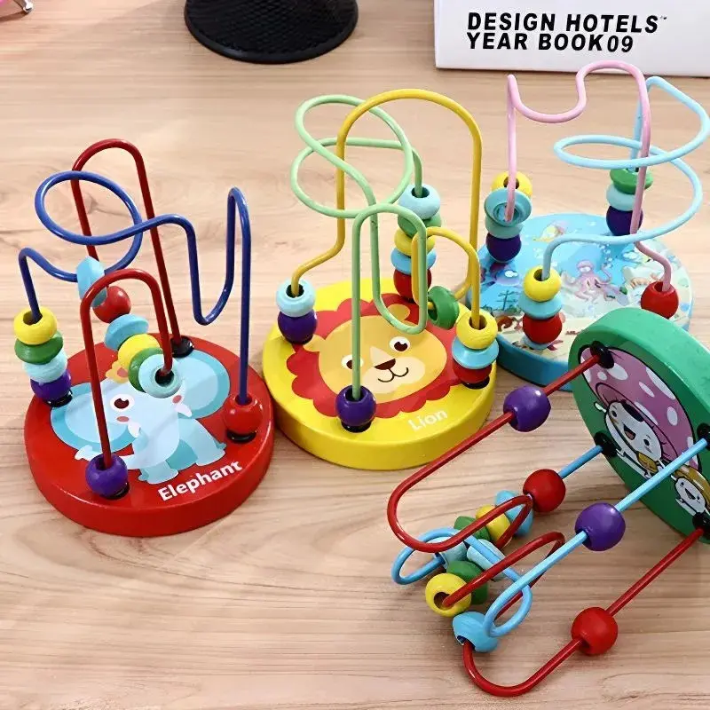 Educational toys for children under one year old-Montessori maze/finger game, used to develop fine motor skills 12x9x9 cm, used
