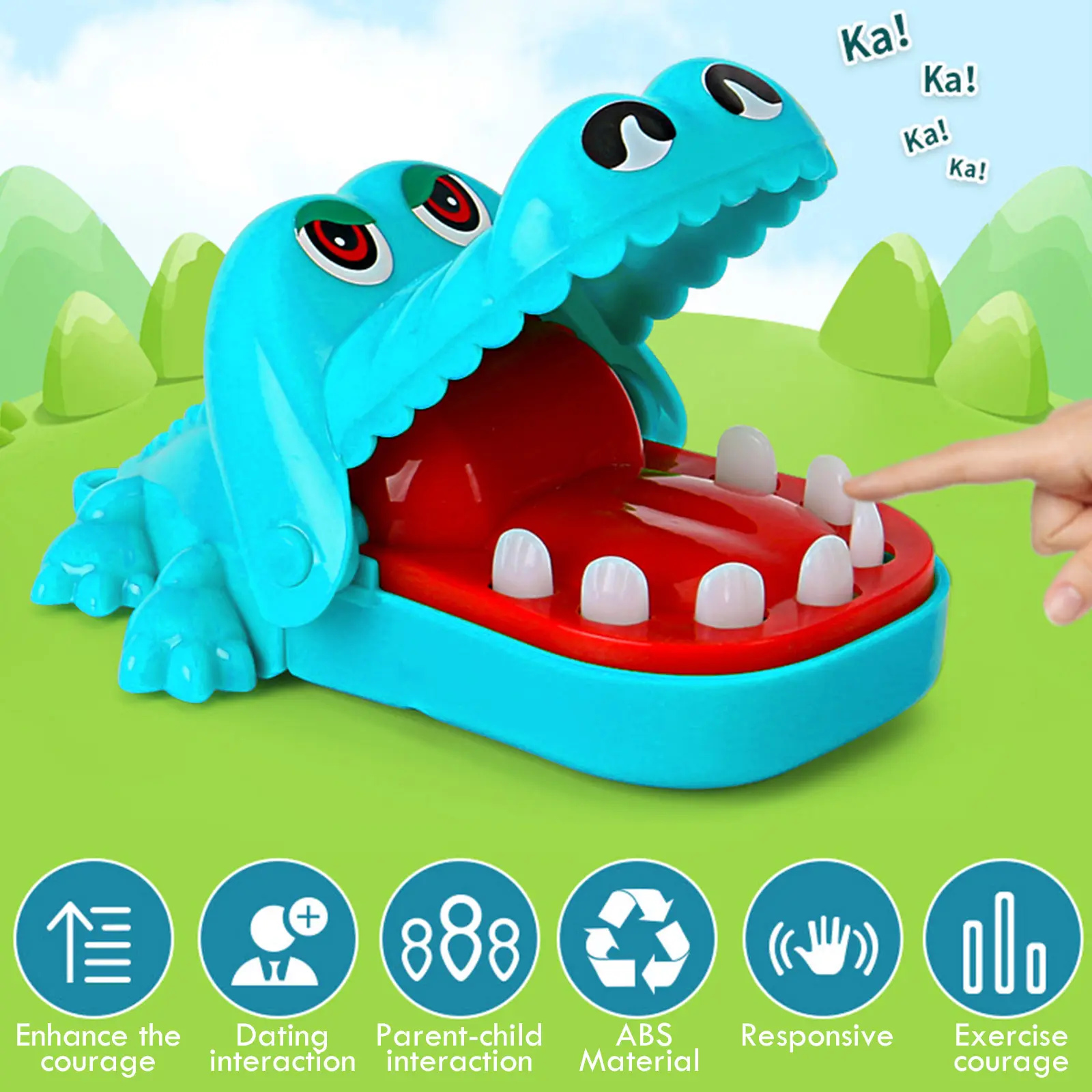 Crocodile Teeth Toys Alligator Family Party Toy Interactive Funny Biting Finger Toy Creative Non‑Toxic for Kids