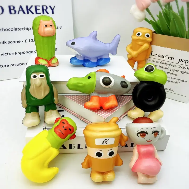 Tungtungtung Squeezable Fun Wooden Stick Figure Toy Abstract Novelty Stress Relief Foreign Mythology Gift For Children And Adult