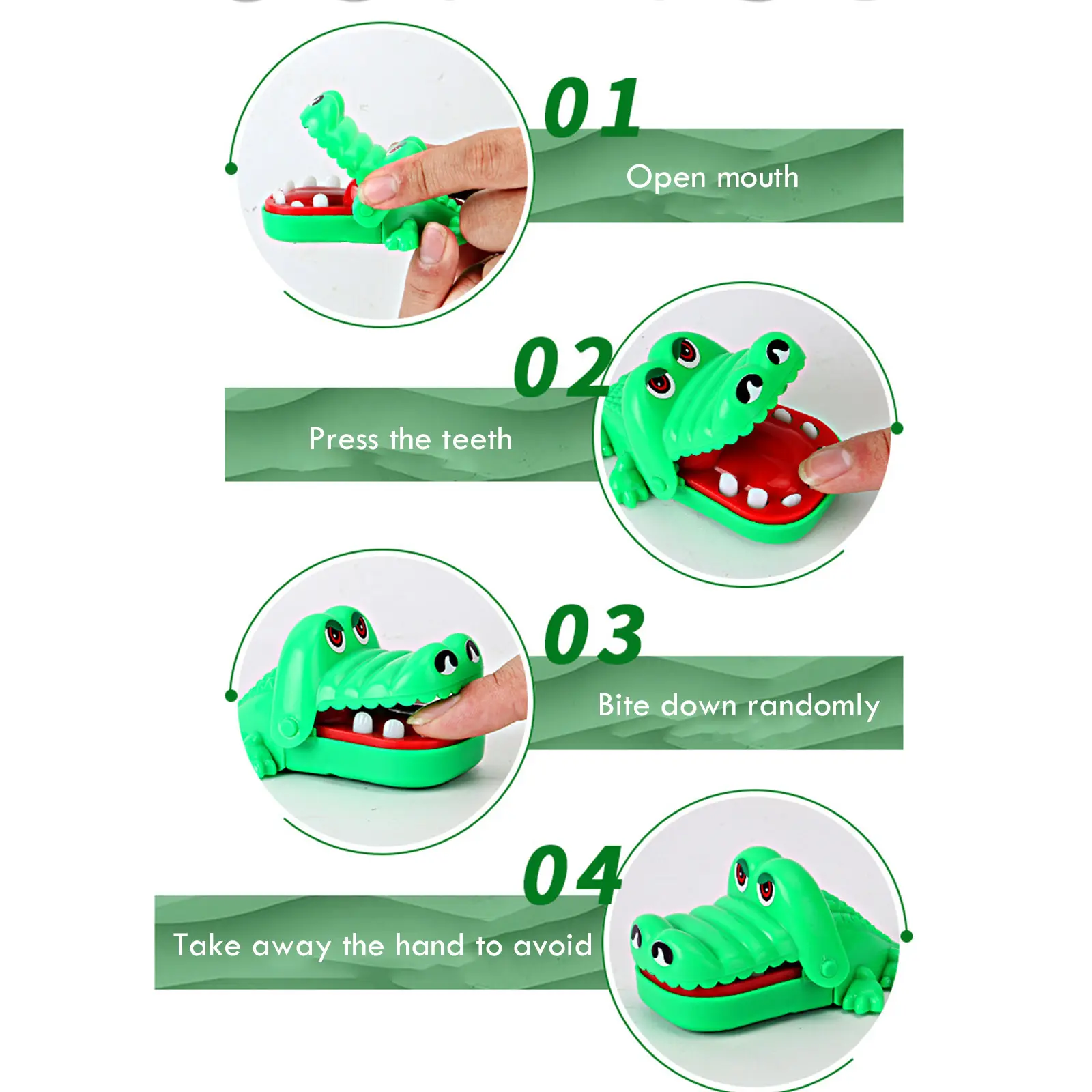 Crocodile Teeth Toys Alligator Family Party Toy Interactive Funny Biting Finger Toy Creative Non‑Toxic for Kids