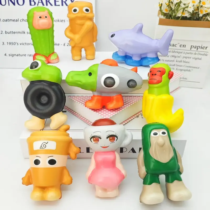 Tungtungtung Squeezable Fun Wooden Stick Figure Toy Abstract Novelty Stress Relief Foreign Mythology Gift For Children And Adult