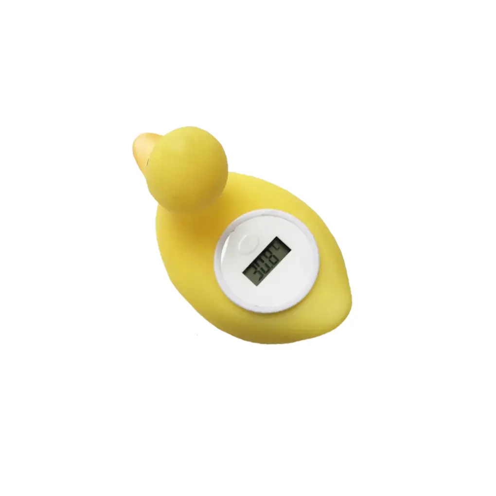 Baby Bath Water Thermometer Duck Digital Room Shower LED Bathtub Alarm Timer Function Heat Indicator LCD Screen
