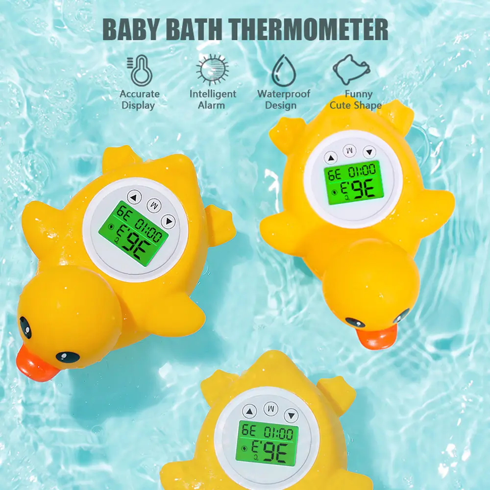 Baby Bath Thermometer Water Thermometer Tri-colorBacklit Floating Baby Bath Toy Bath Safety Temperature Thermometer
