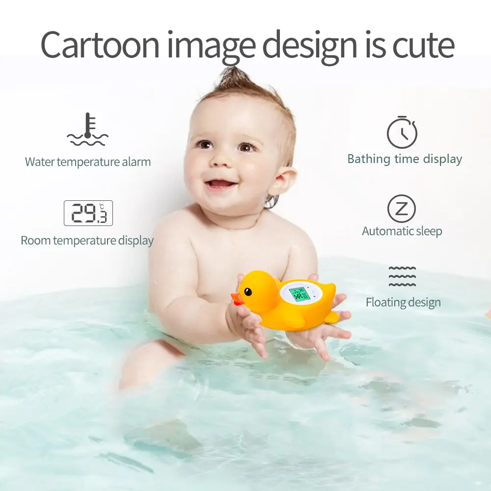 Baby Bath Thermometer Water Thermometer Tri-colorBacklit Floating Baby Bath Toy Bath Safety Temperature Thermometer