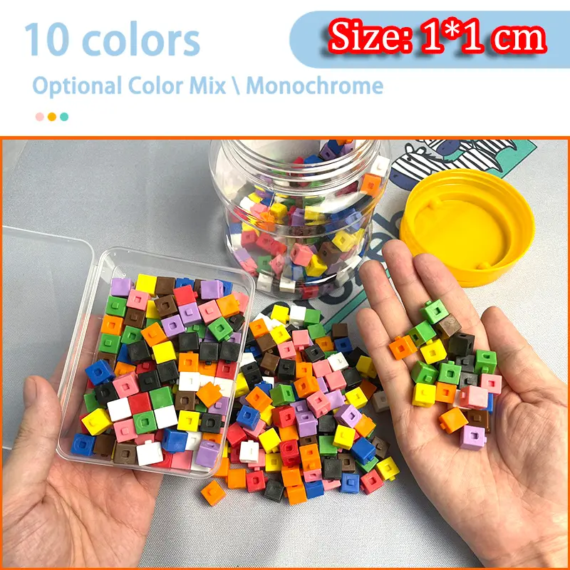 1cm Linking Cubes Math Learning Toys Kids Montessori Decimal Counter Digital Sensory Play Parish Teaching Aids Educational Toys