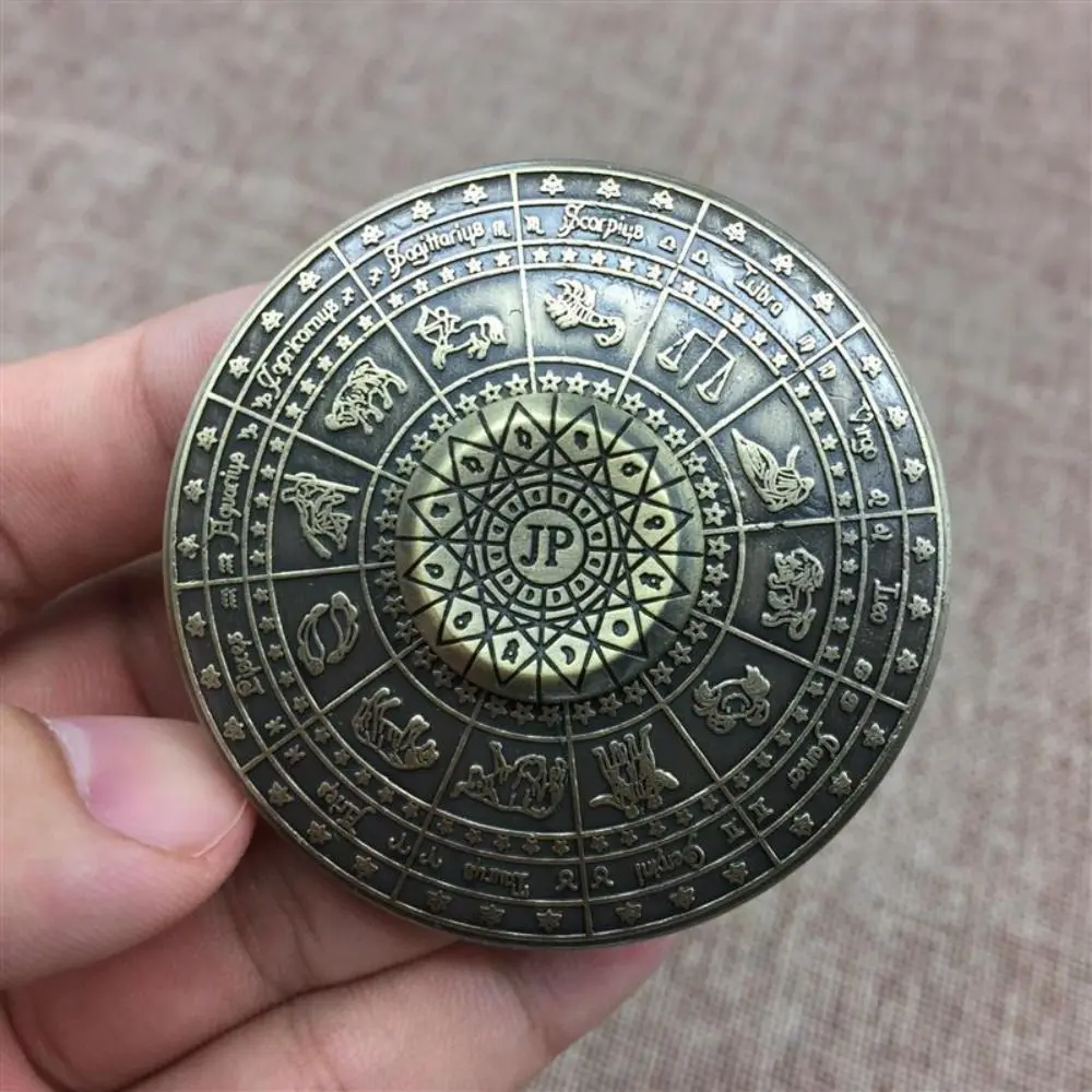 Destiny Compass Astrolabe Fidget Spinner Constellations Smooth Zodiac Signs Fidget Spinner Rotating ADHD Metal Finger Toy