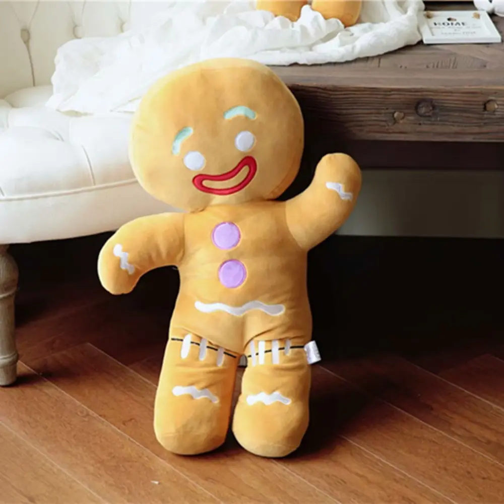 Gingerbread Man Plush Doll Sofa Decoration Cute Cookie Man Filled Soft Doll Toy Key Chain Soft Pendant Gifts Room Decoration