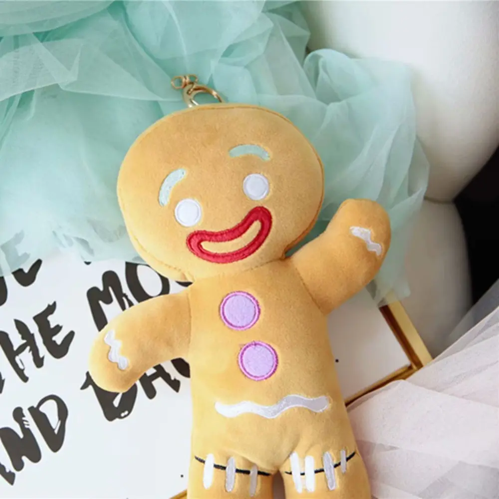 Gingerbread Man Plush Doll Sofa Decoration Cute Cookie Man Filled Soft Doll Toy Key Chain Soft Pendant Gifts Room Decoration