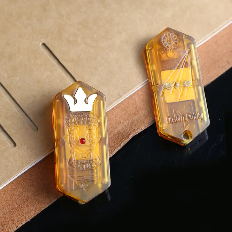 Small Airplane PEI Brass Patch EDC Fidget Slider Relieve Anxiety Sliding Toy ADHD Fidget Toy