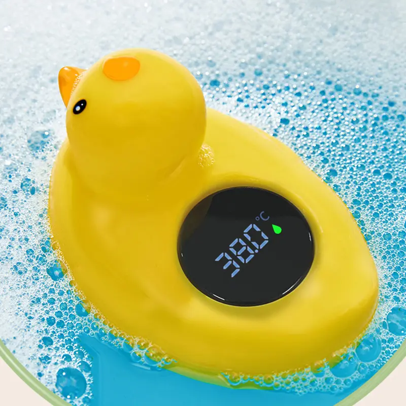 Little Yellow Duck Thermometer Baby Bathtub Shower Water Thermometer Baby Safe Temperature Sensor Floating Waterproof Baby
