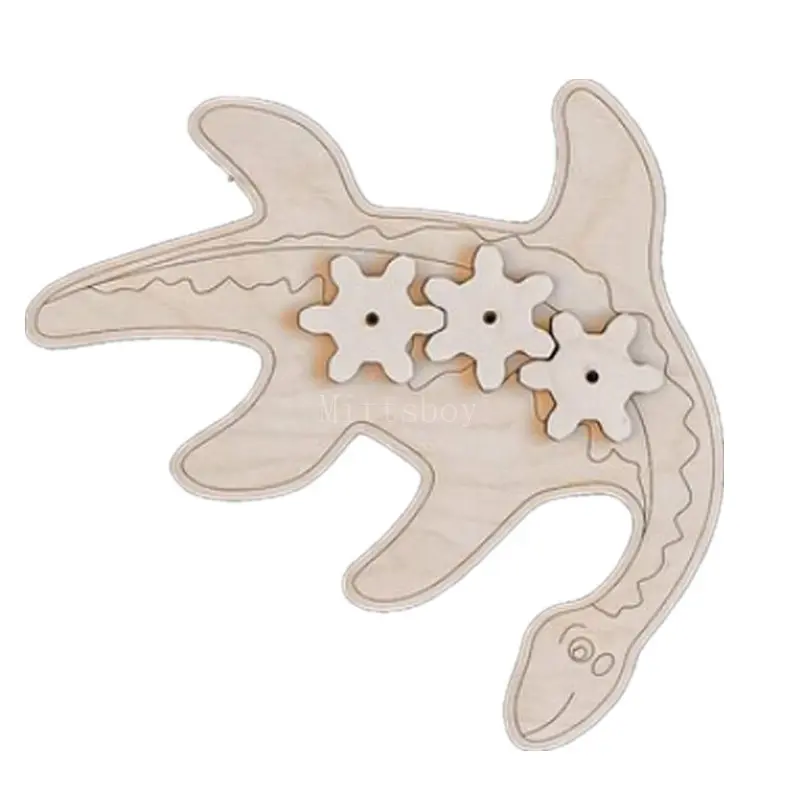Montessori Busy Board Accessories Wooden Toys Dinosaur Zipper Planet Unlock Educational Toy Early Educations Training Toy Gifts
