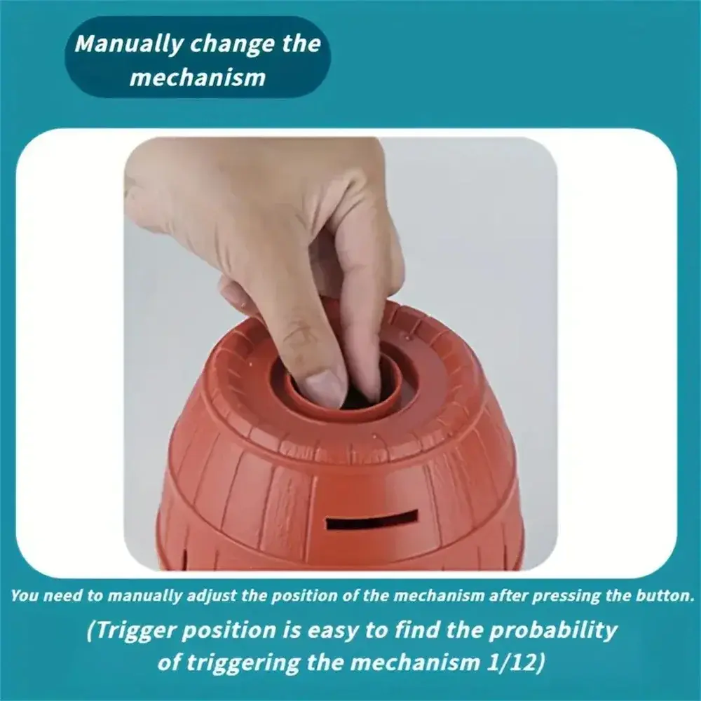 Pirate Barrel Game, Interactive Pop-Up Pirate Toy, Bucket with Swords Puzzle Action Game, for Family Kids Tabletop Entertainment