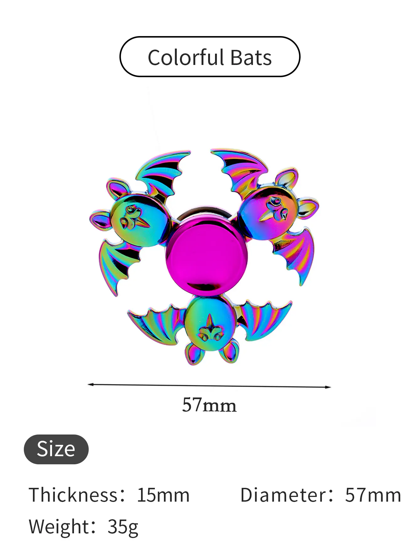 Colorful Fidget Spinner Toy for Office Stress Relief Fun Office Desk Toy