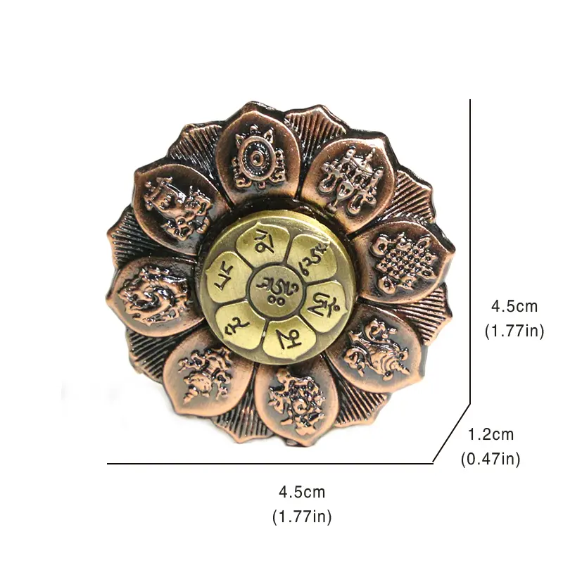 Lotus Fingertip Gyroscope Fidget Spinner Metal Hand Spinner Autism Rotation Anti Pressure Toy Fidget Toy Children's Gift
