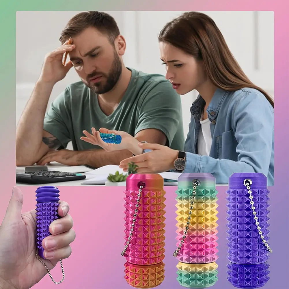 1-15PCS Little Ouchies Spiky Sensory Toys Stress Relief Tactile Sensory Spiky Grippie Stim Keychain Pendant Pocket Fidget Toy