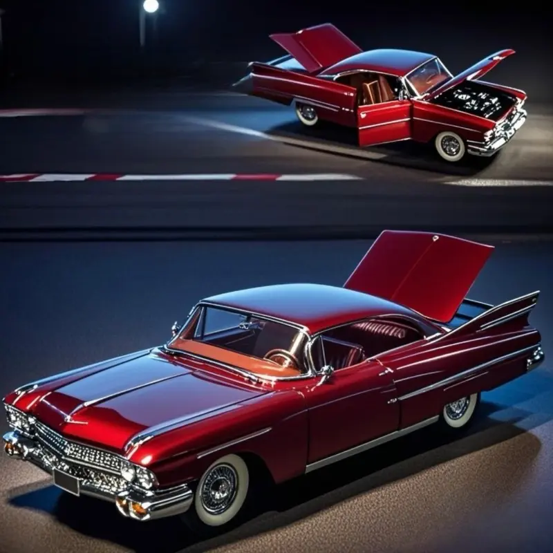 1/32 Scale Eldorado Biarritz Series Alloy Car Model with Sound Light Diecast Toy Vehicles Children Boy Birthday Gift Home Decor