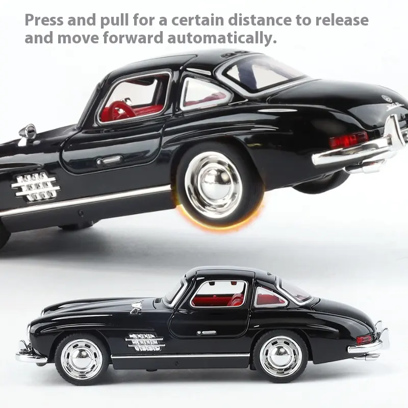 1:32 Mercedes Benz 300SL Classic Sports Racing Car Diecast Model Car Alloy Children's Toy Car Collections For Birthday Gifts Boy