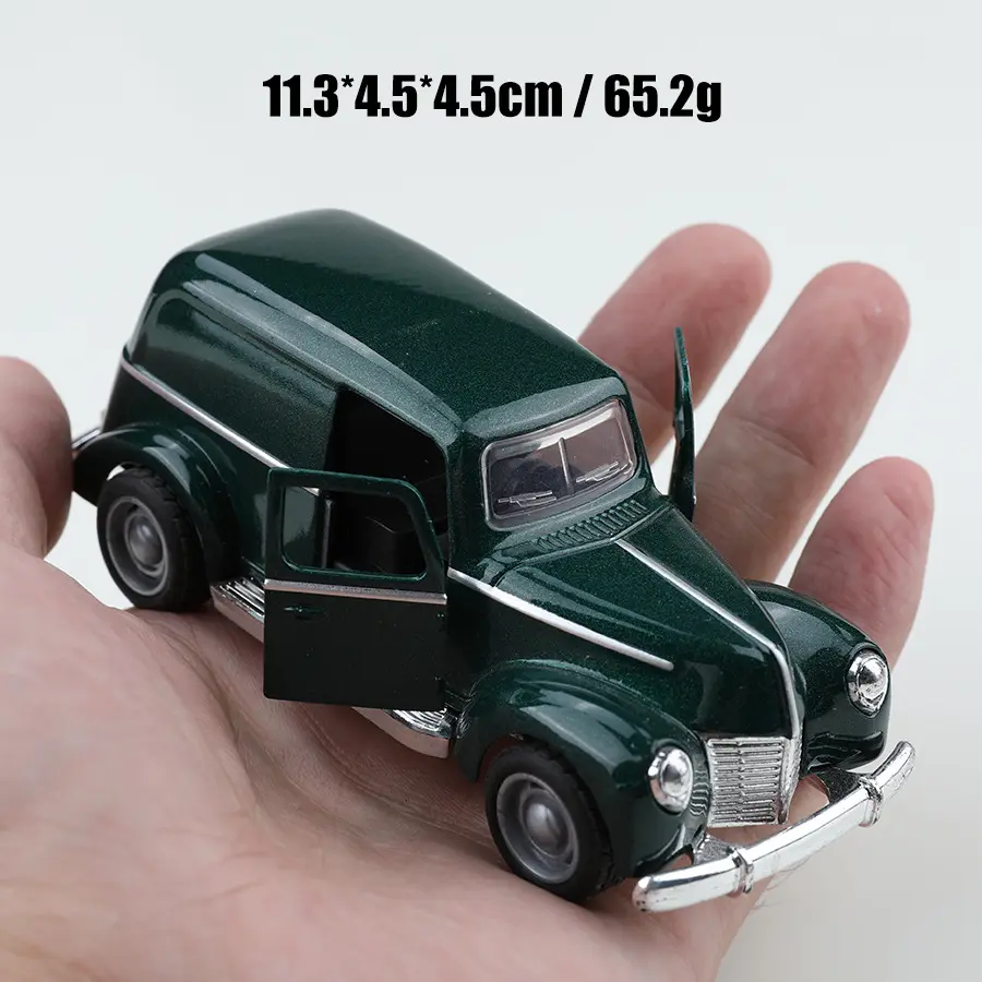 Mini Retro Alloy Classic Car Model 1:38 Simulation Metal Pull-Back Diecast Car Model Kids Toy Collection Decor Christmas Gifts