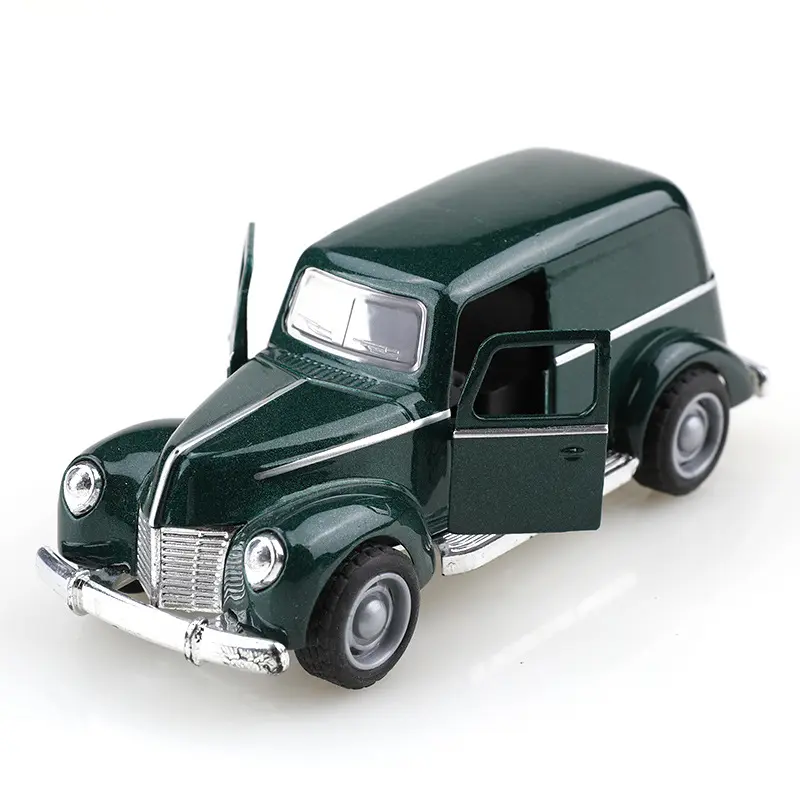 Mini Retro Alloy Classic Car Model 1:38 Simulation Metal Pull-Back Diecast Car Model Kids Toy Collection Decor Christmas Gifts