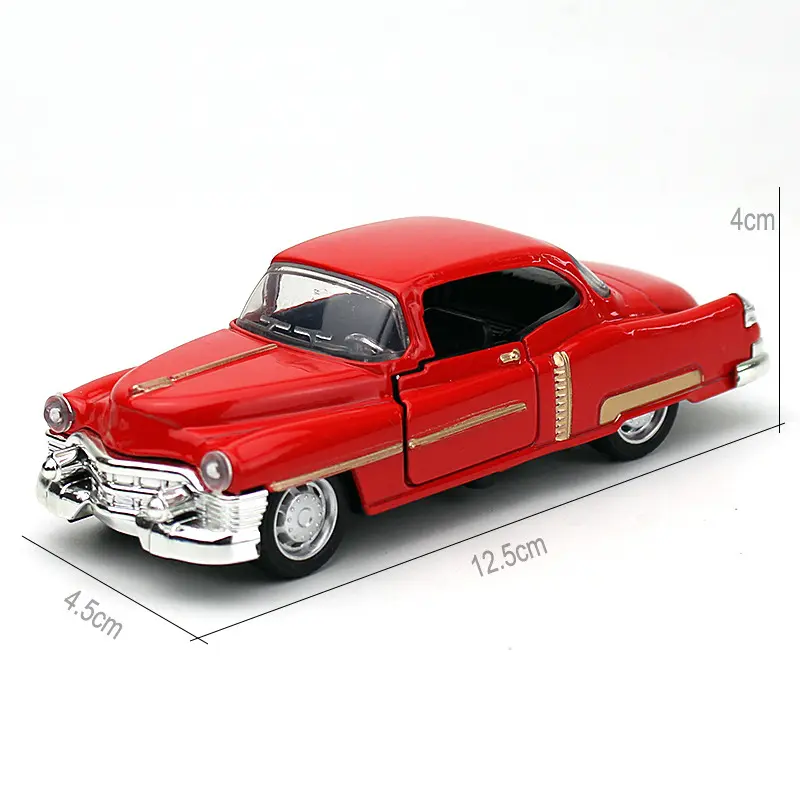 1:32 Alloy Diecast CadillacS Vintage Car Model Classic Pull Back Car Miniature Vehicle Simulate Car Ornaments Collection Toys