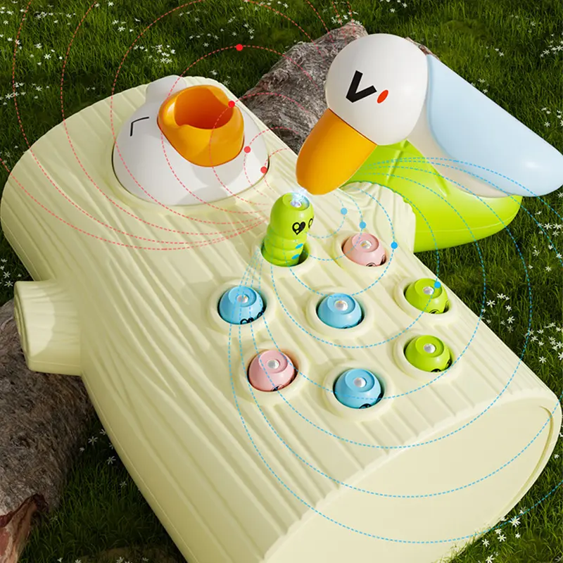 Toddler Woodpecker Catch Worm Toy Magnetic Bird Feeding Game Sensor Montessori Development Fine Motor Skill Toys for Kid Gift