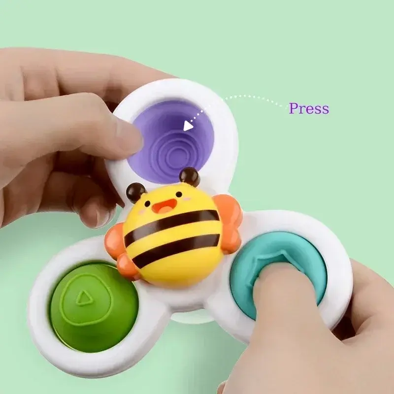 3PCS/set Baby Bath Toys For Boy Children Bathing Sucker Spinner Suction Cup Toy For Kids Funny Child Rattles Toddler Toys