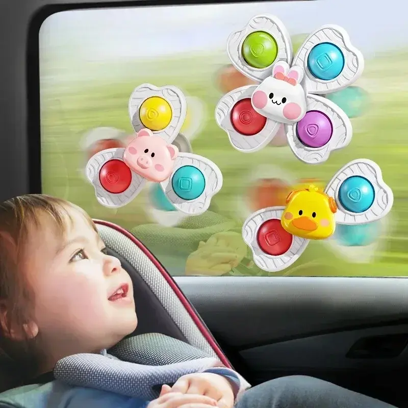 3PCS/set Baby Bath Toys For Boy Children Bathing Sucker Spinner Suction Cup Toy For Kids Funny Child Rattles Toddler Toys
